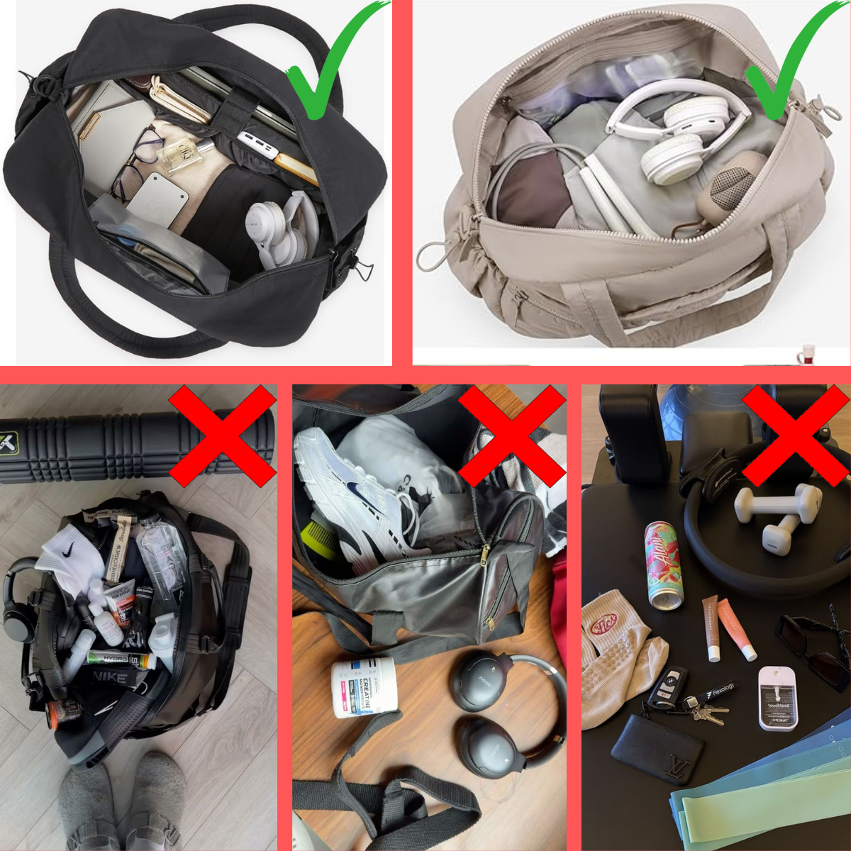 Zion CoreBag Bolso Para implemetos de gimnacion con separaciones Impermeabilizantes