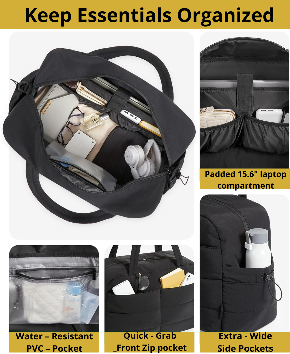 Zion CoreBag Bolso Para implemetos de gimnacion con separaciones Impermeabilizantes